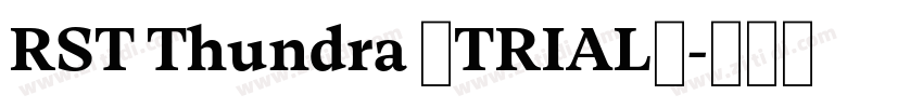 RST Thundra (TRIAL)字体转换